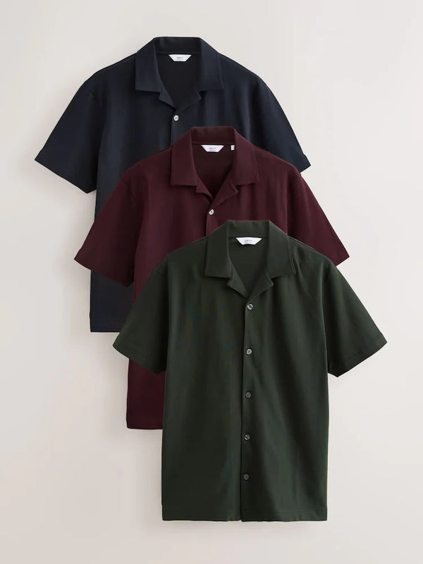 Short Sleeve Pique Shirts 3 Pack